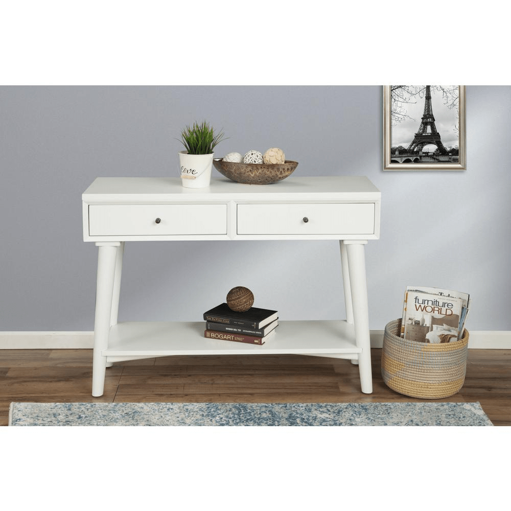 Flynn Console Table, White - Mervyns