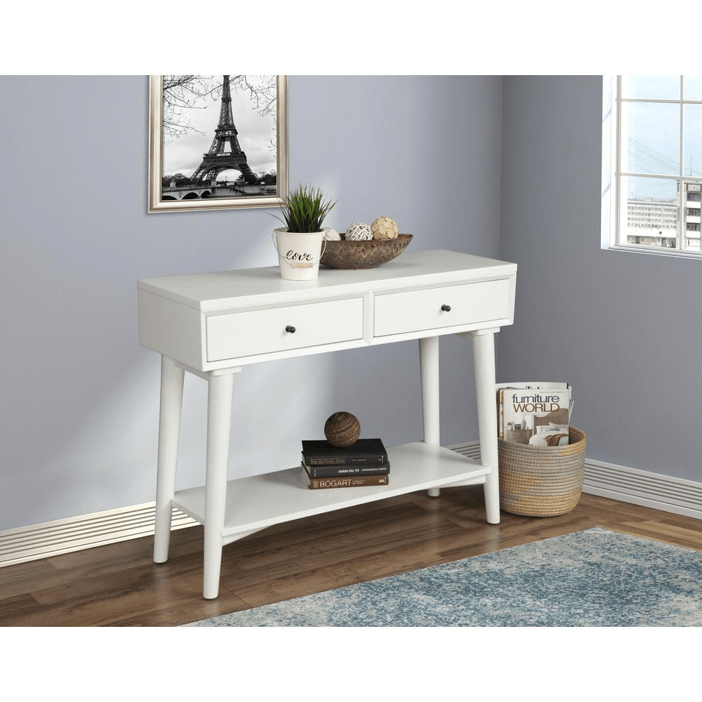 Flynn Console Table, White - Mervyns