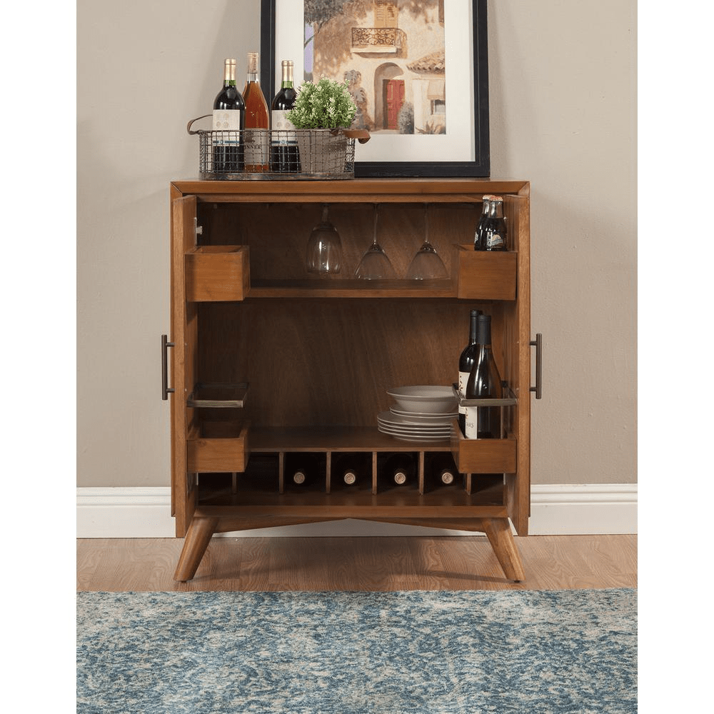 Flynn Small Bar Cabinet, Acorn - Mervyns