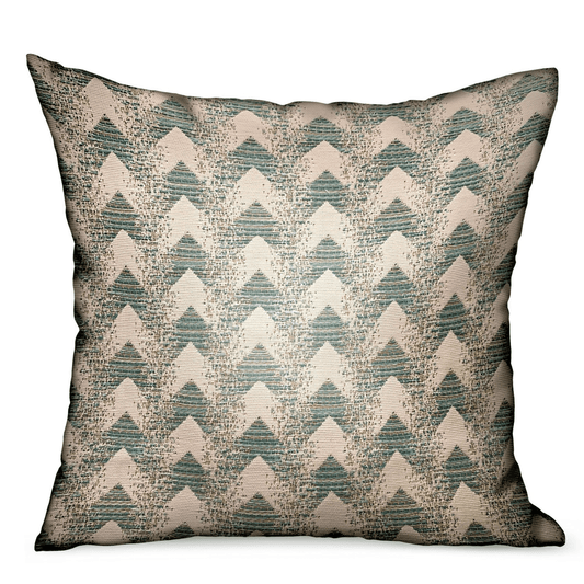 Forest Jade Sea Green Chevron Luxury Outdoor/Indoor Throw Pillow - Mervyns