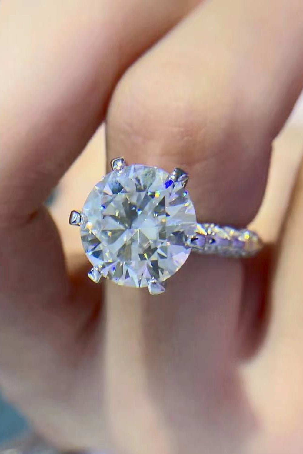 Forever Love Side Stone 5 Carat Moissanite Ring - Mervyns