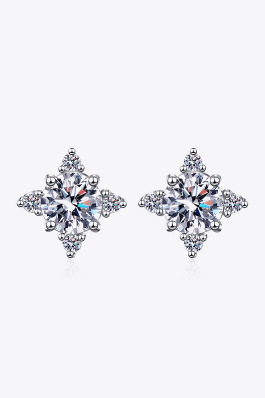 Four Leaf Clover 2 Carat Moissanite Stud Earrings - Mervyns