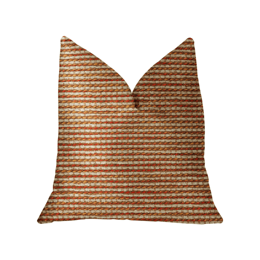 French Brick Orange and Beige Luxury Throw Pillow - Mervyns