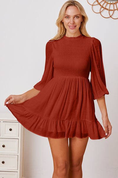 Frill Balloon Sleeve Ruffle Hem Mini Dress - Mervyns