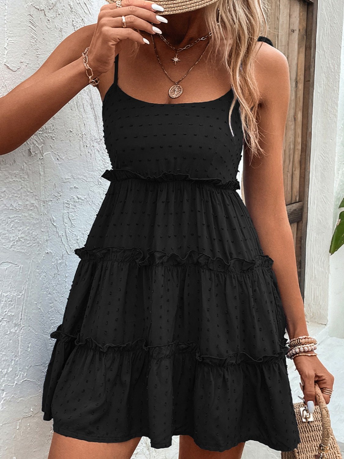 Frill Spaghetti Strap Tiered Dress - Mervyns