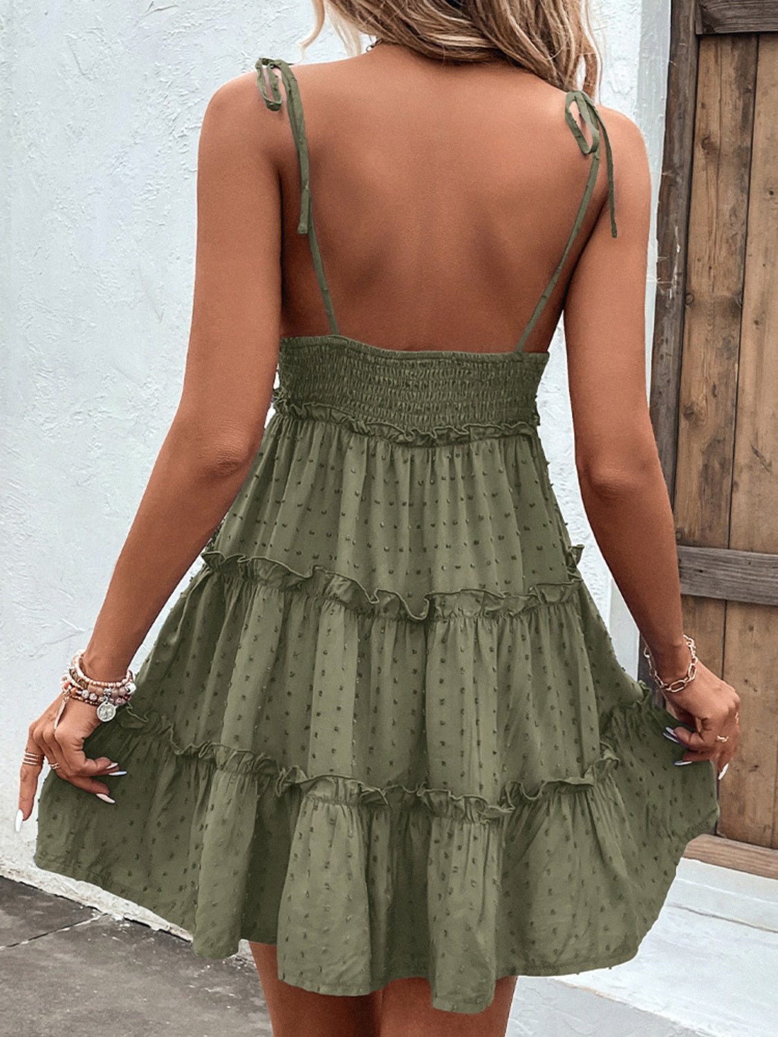 Frill Spaghetti Strap Tiered Dress - Mervyns