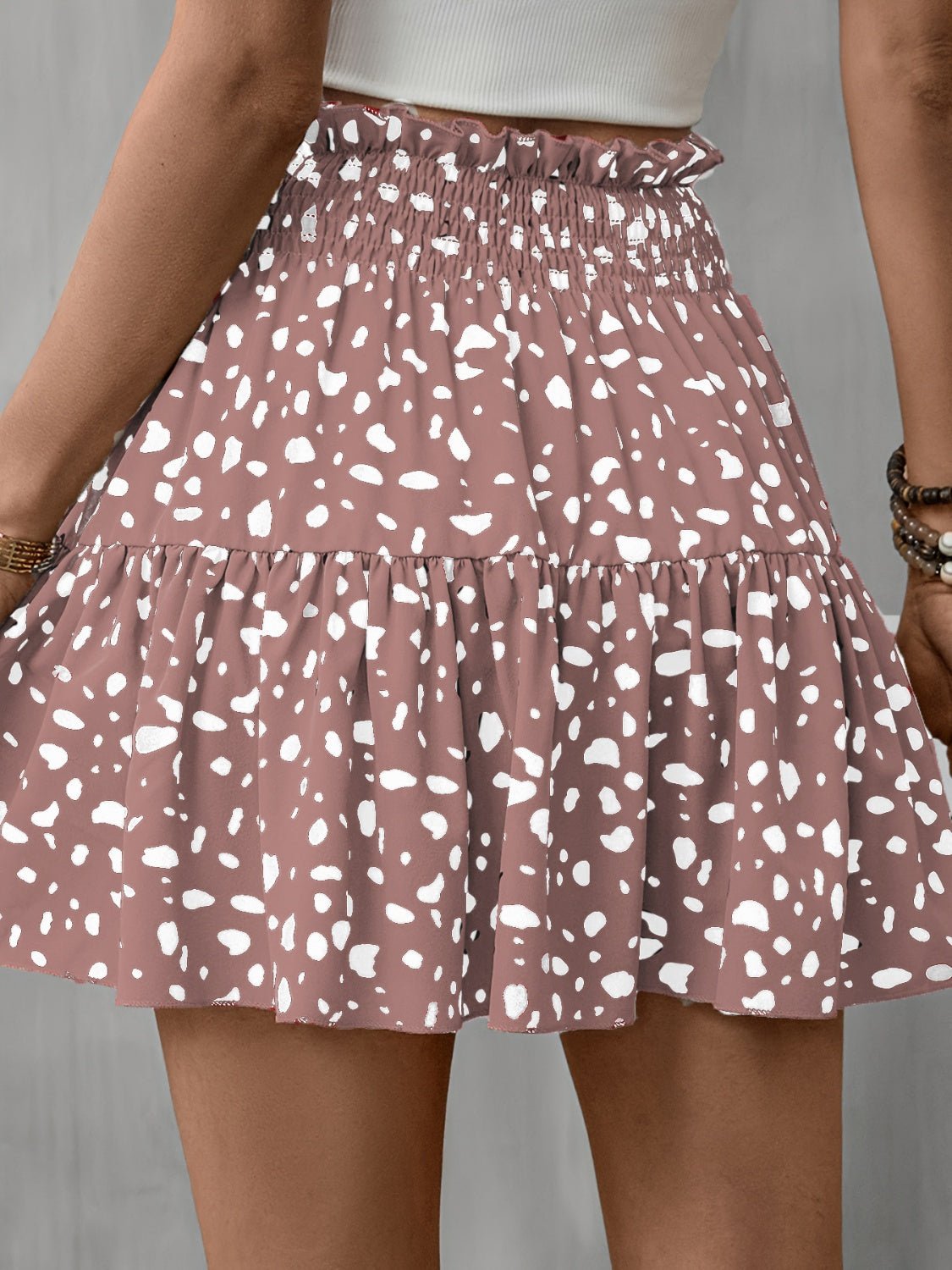 Frill Tied Printed Mini Skirt - Mervyns