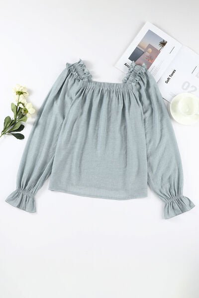 Frill Trim Flounce Sleeve Blouse - Mervyns