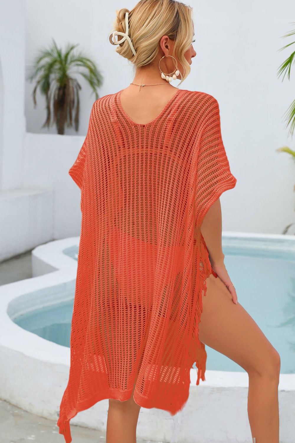 Fringe Trim Openwork Cover Up - Mervyns