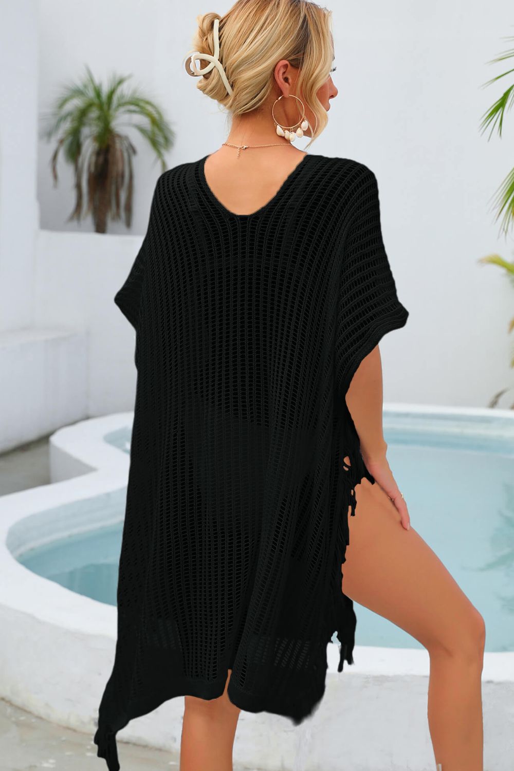 Fringe Trim Openwork Cover Up - Mervyns