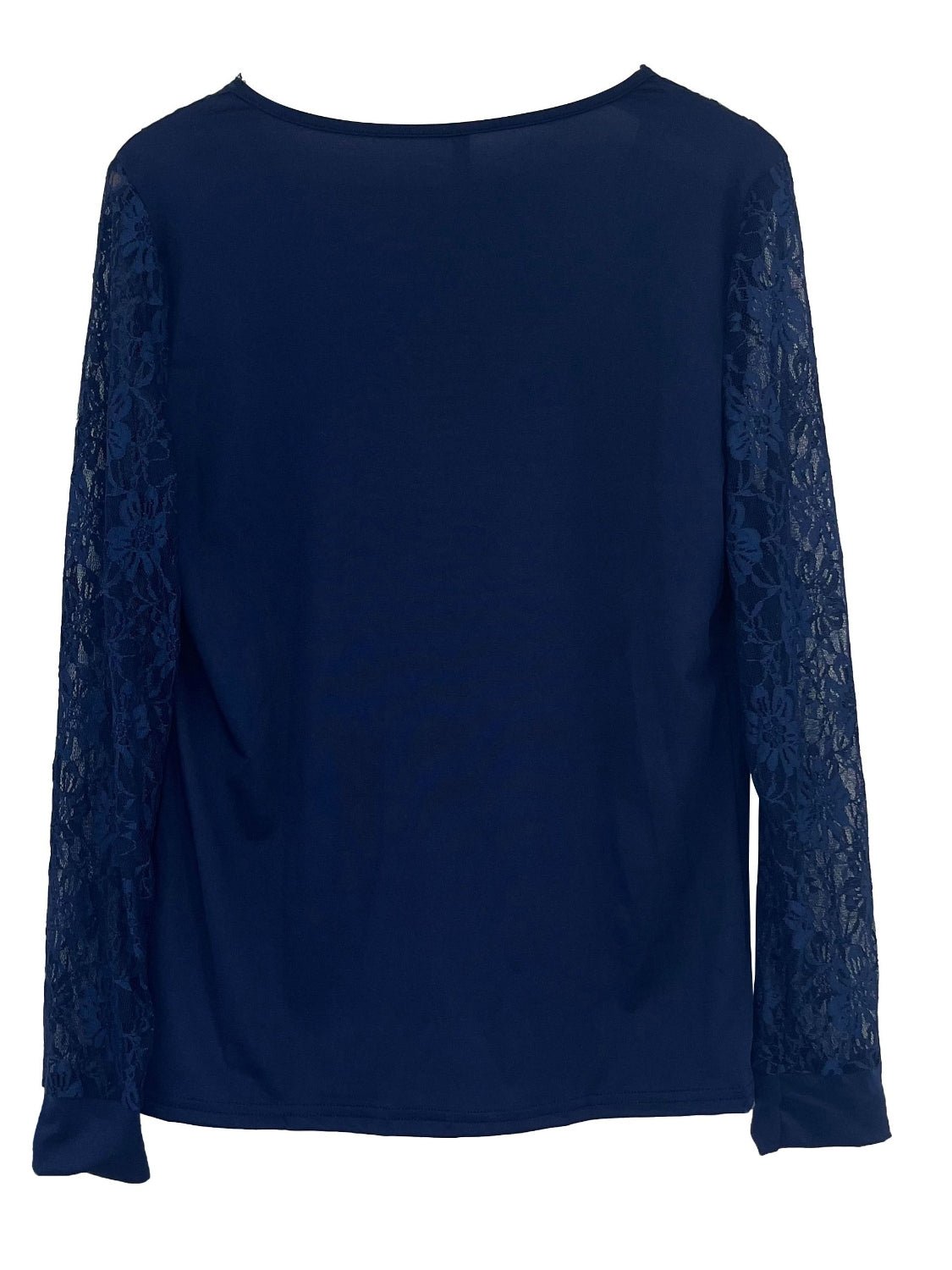 Full Size Lace Detail V - Neck Long Sleeve Blouse - Mervyns