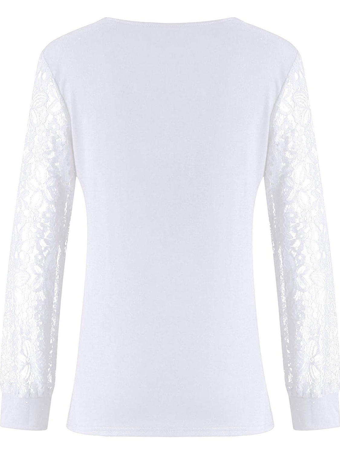 Full Size Lace Detail V - Neck Long Sleeve Blouse - Mervyns