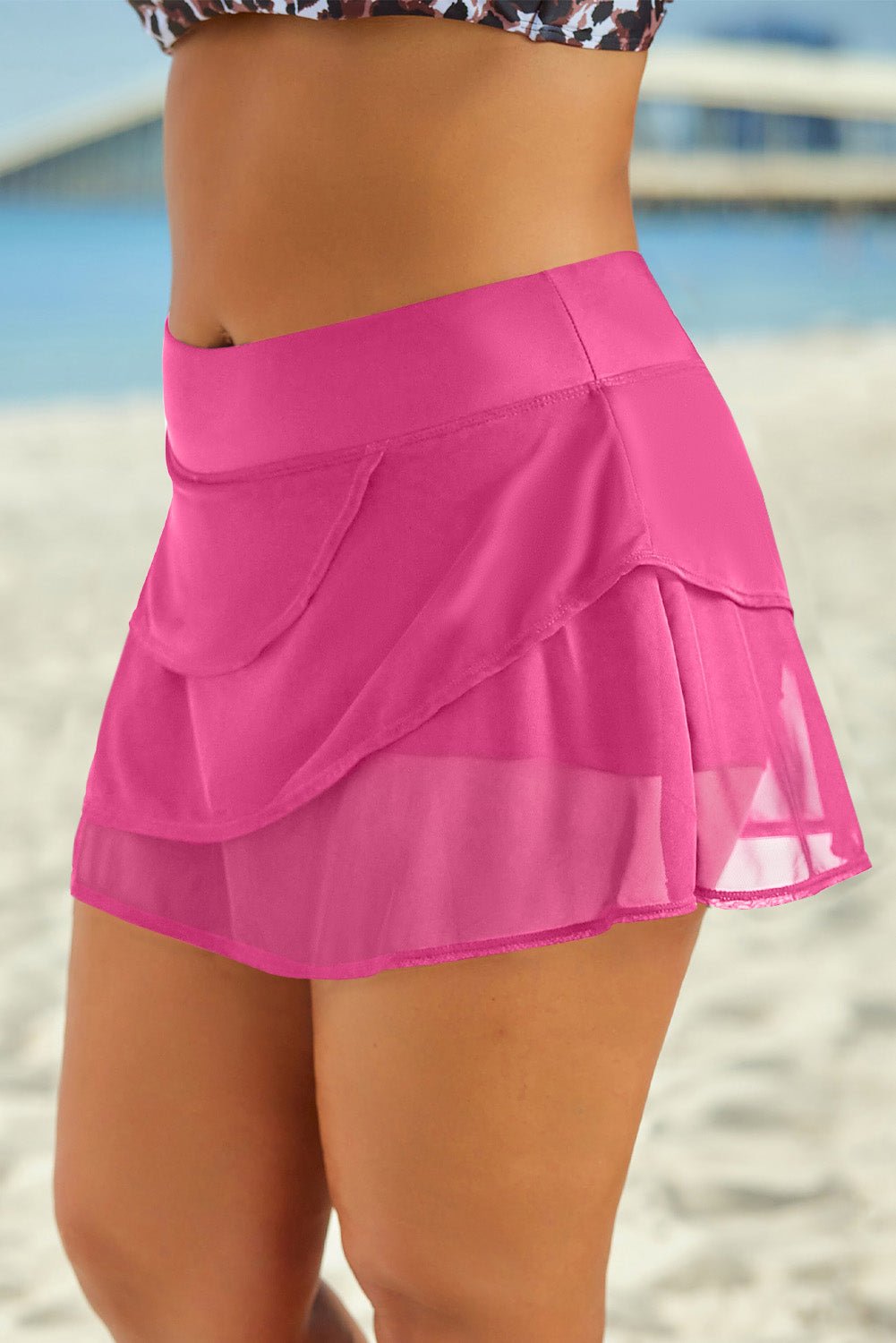 Full Size Layered Swim Skirt - Mervyns