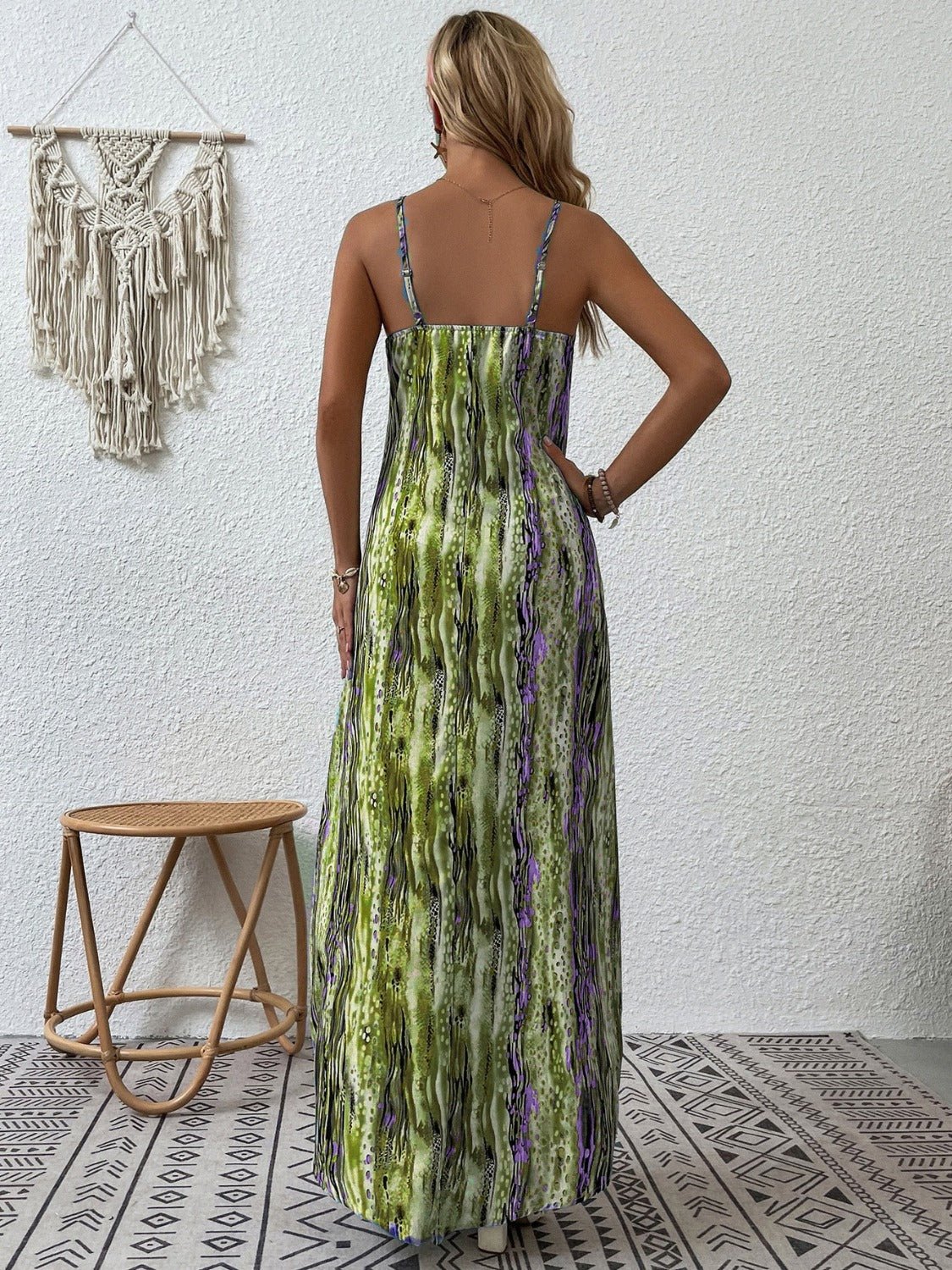 Full Size Printed Scoop Neck Maxi Cami Dress - Mervyns