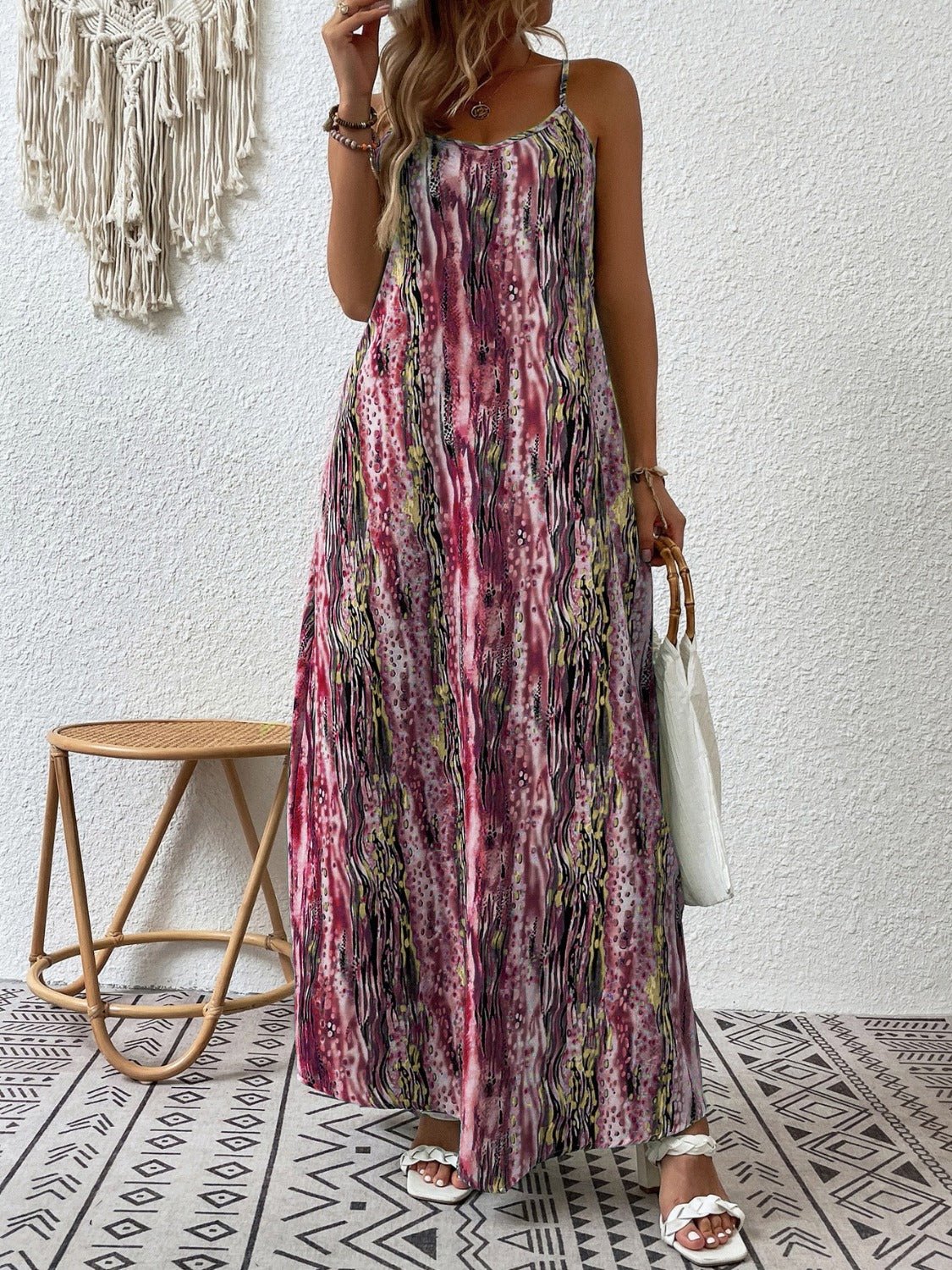 Full Size Printed Scoop Neck Maxi Cami Dress - Mervyns