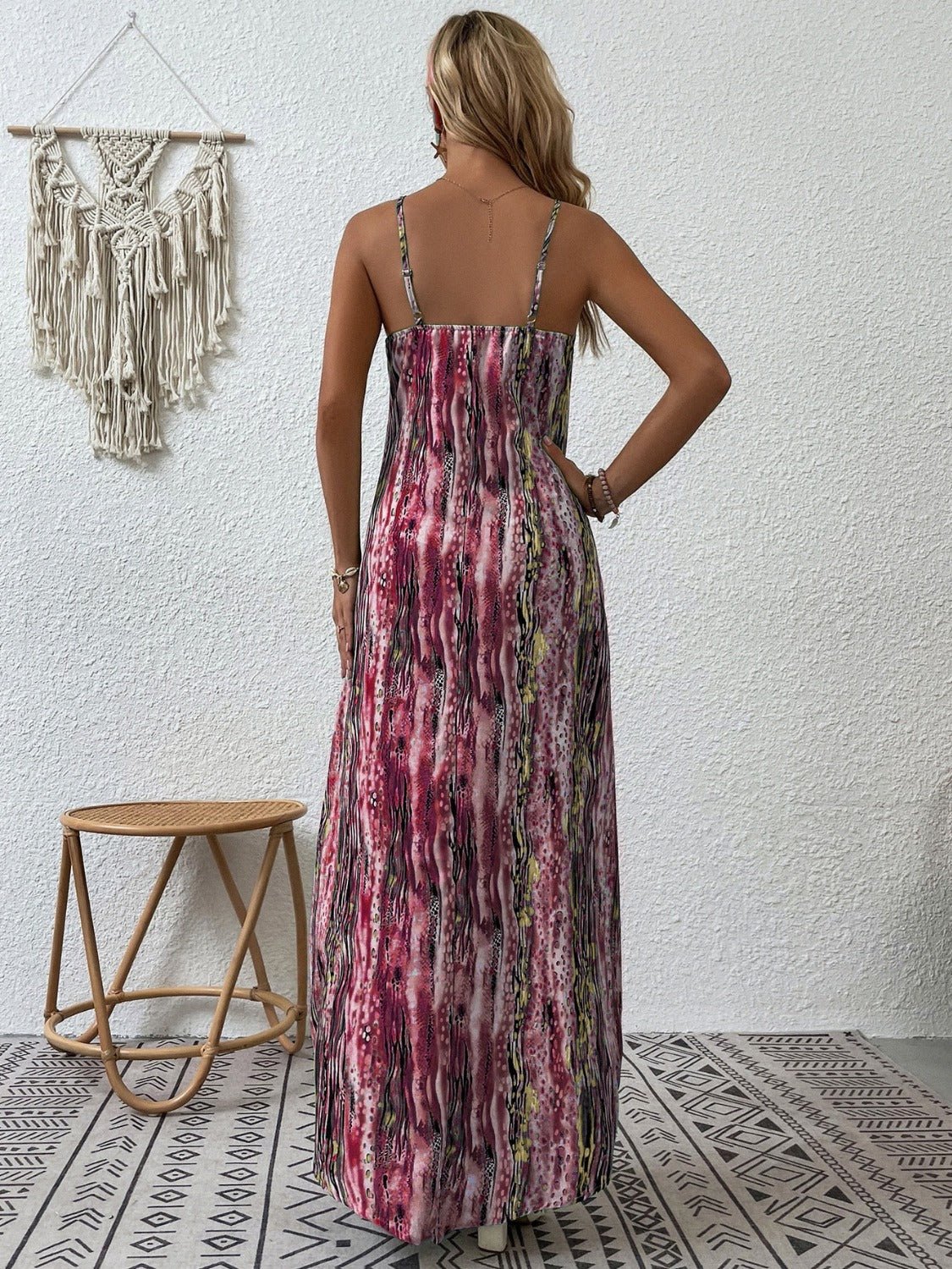 Full Size Printed Scoop Neck Maxi Cami Dress - Mervyns