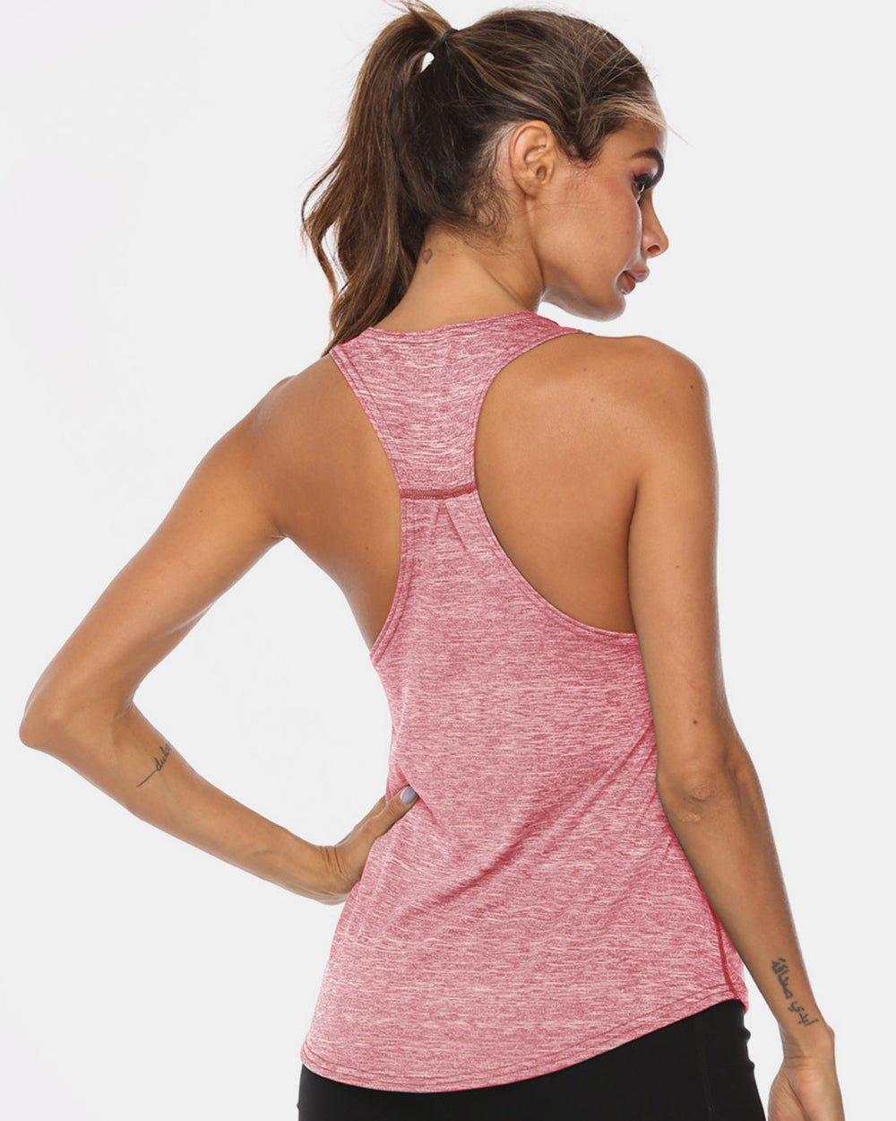 Full Size Scoop Neck Wide Strap Active Tank - Mervyns