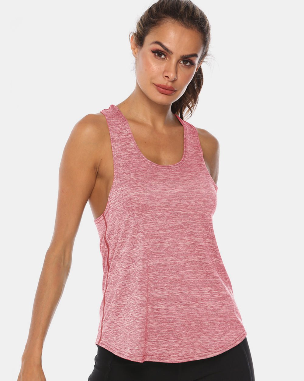 Full Size Scoop Neck Wide Strap Active Tank - Mervyns