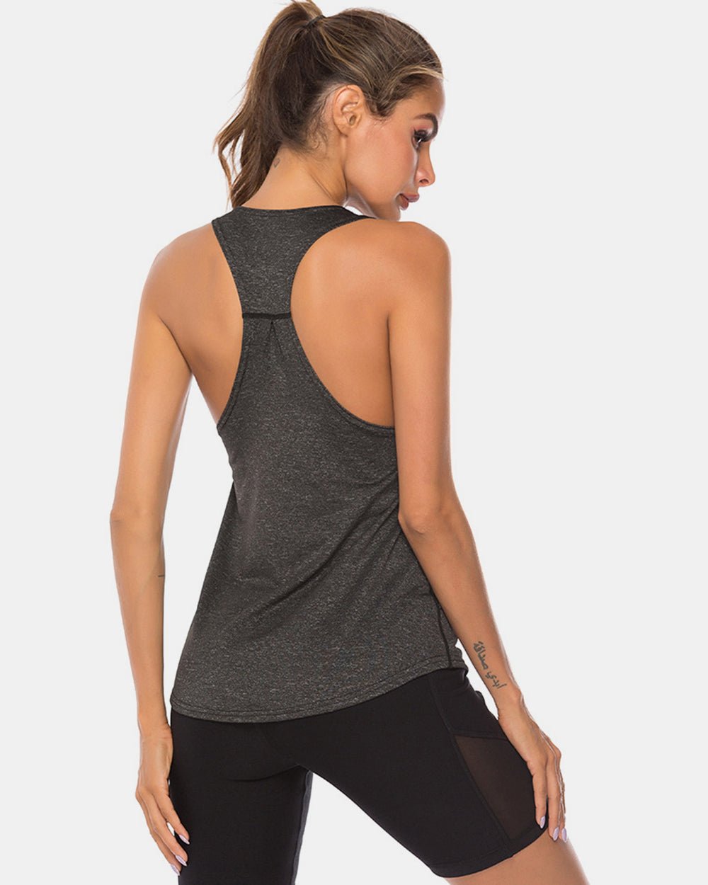 Full Size Scoop Neck Wide Strap Active Tank - Mervyns