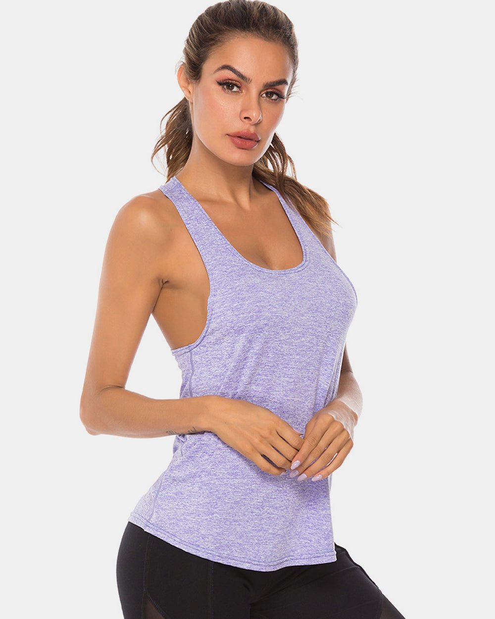 Full Size Scoop Neck Wide Strap Active Tank - Mervyns