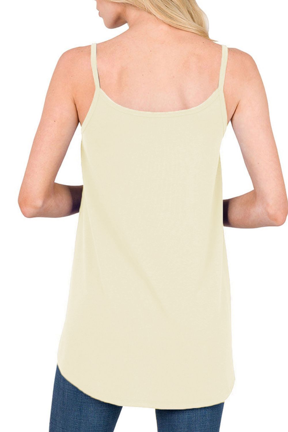 Full Size Spaghetti Strap V - Neck Flowy Tunic Cami - Mervyns