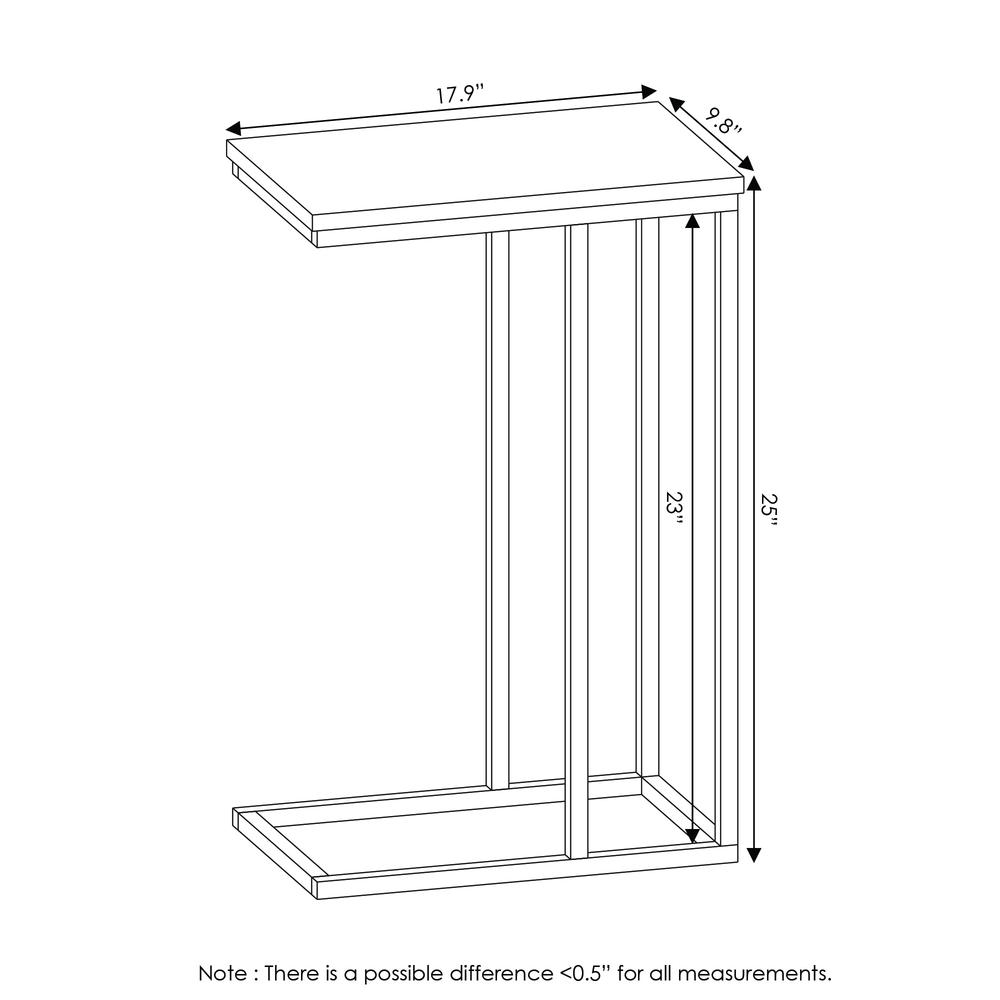 Furinno Camnus Modern Living Sofa Side Table, Americano - Mervyns