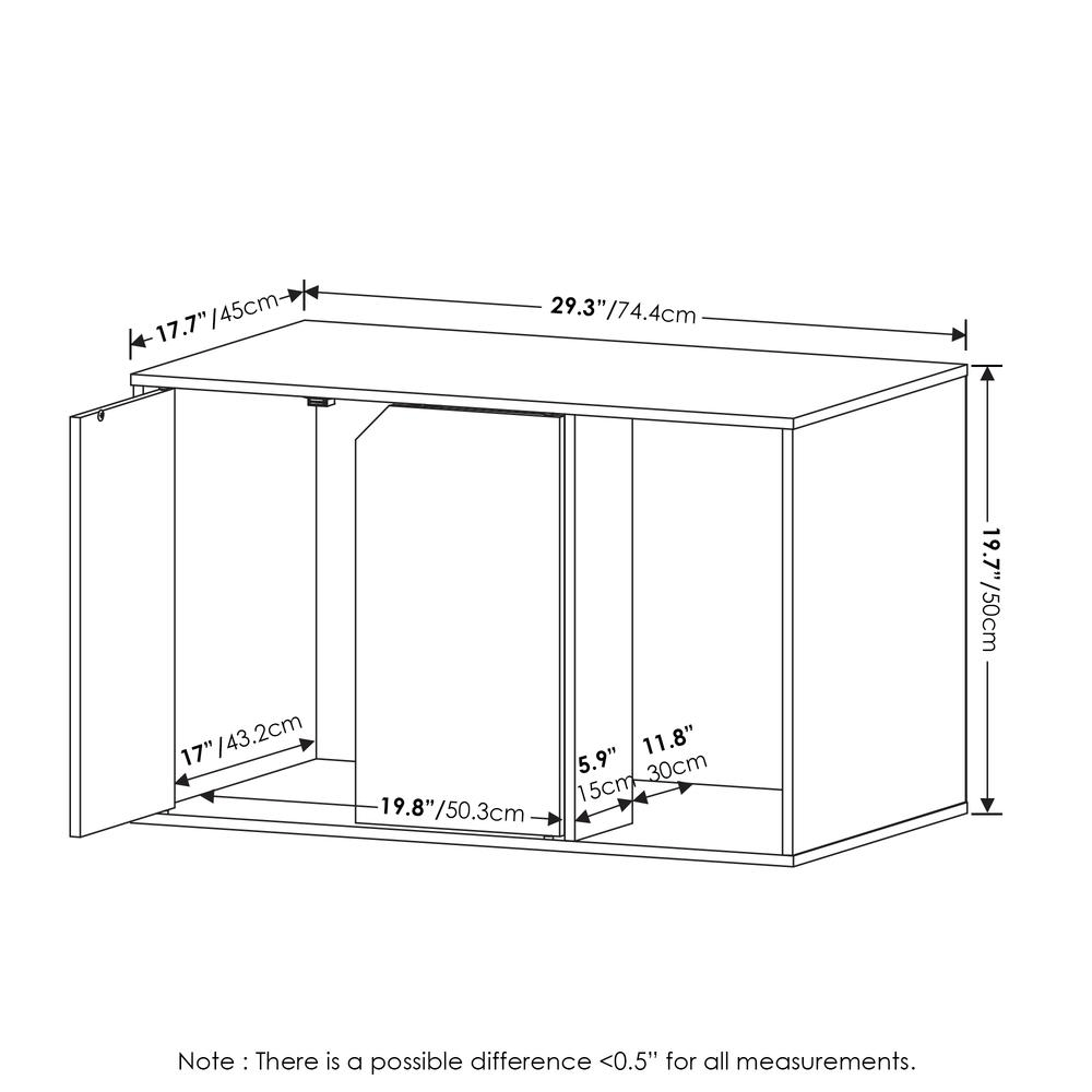 Furinno Peli Litter Box Enclosure, Solid White - Mervyns