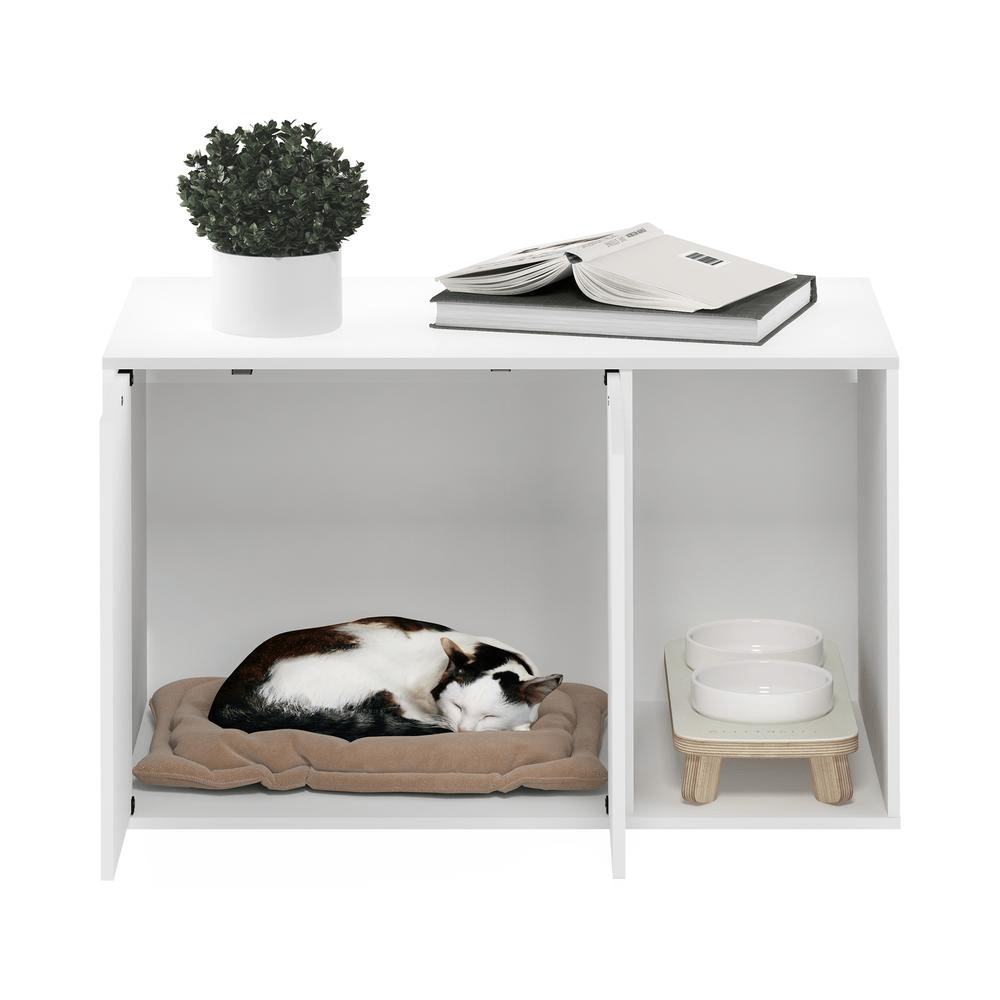 Furinno Peli Litter Box Enclosure, Solid White - Mervyns