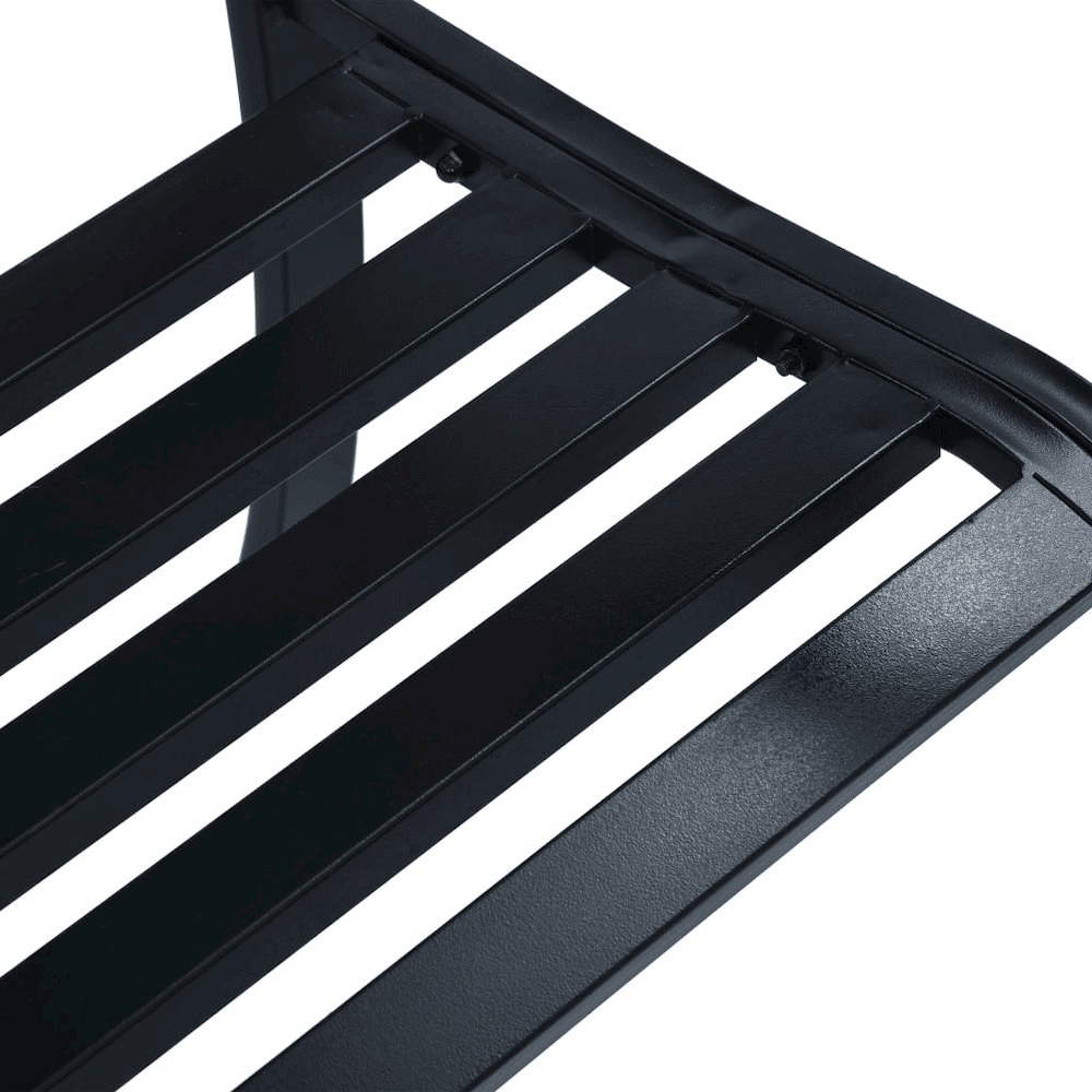 Garden Bench Black Steel, plastic 47.2 in Durable Garden Bench - Mervyns