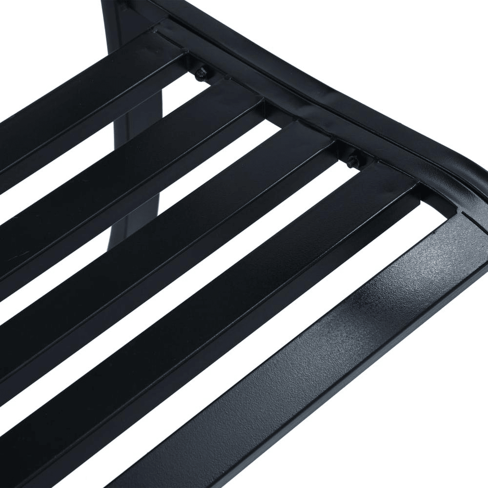 Garden Bench Black Steel, plastic 47.2 in Durable Garden Bench - Mervyns