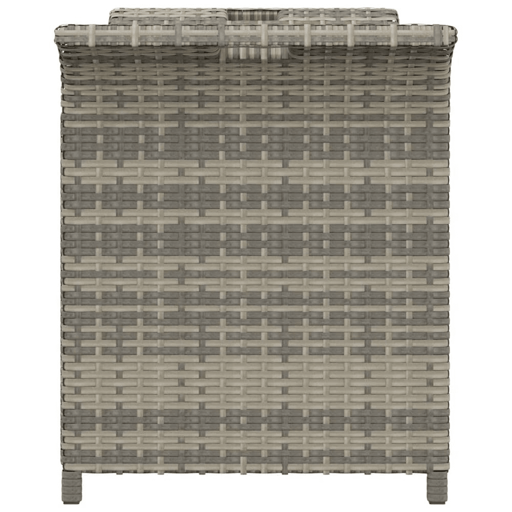 Garden Bench Grey Polyethylene Rattan Medium Garden Bench - Mervyns