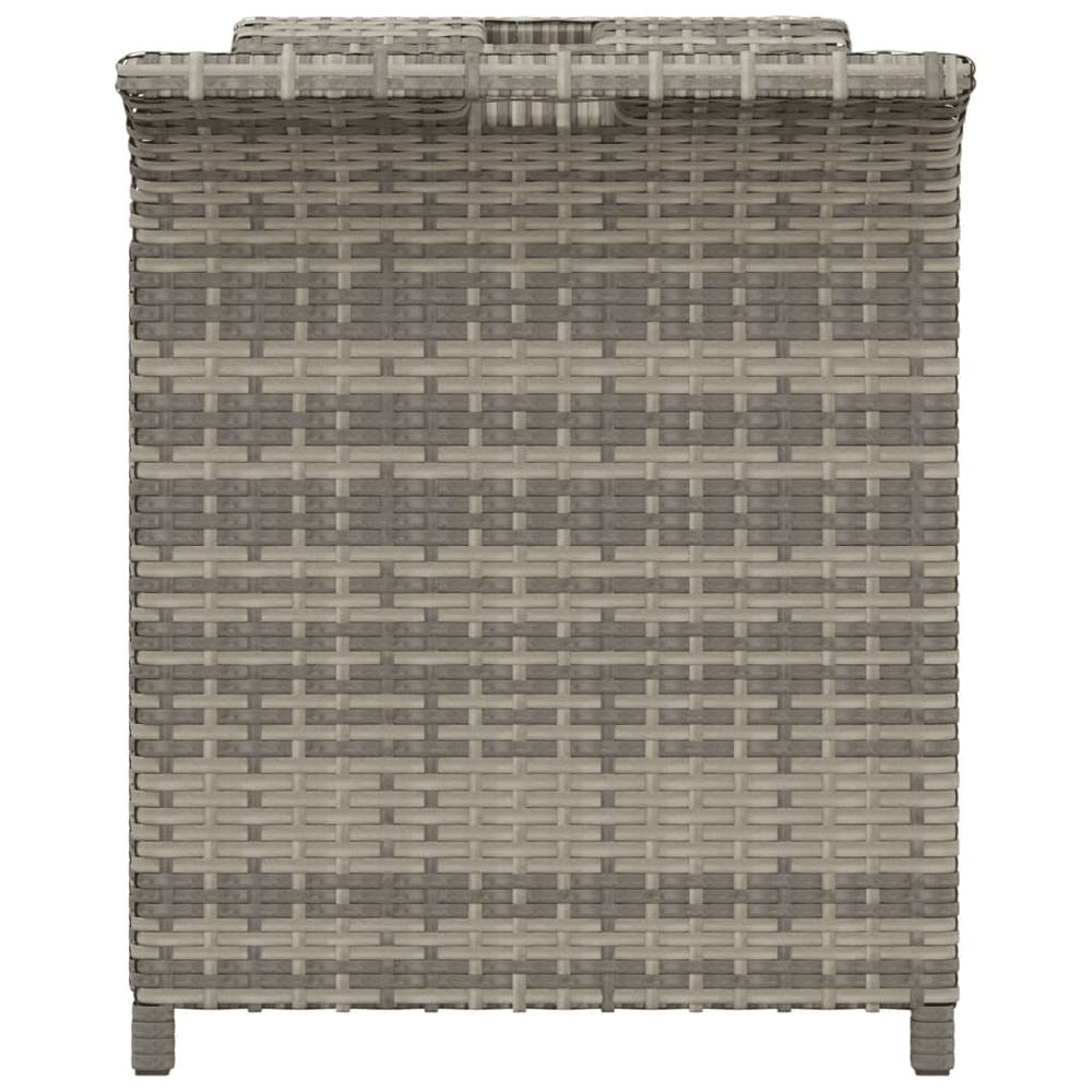 Garden Bench Grey Polyethylene Rattan Medium Garden Bench - Mervyns
