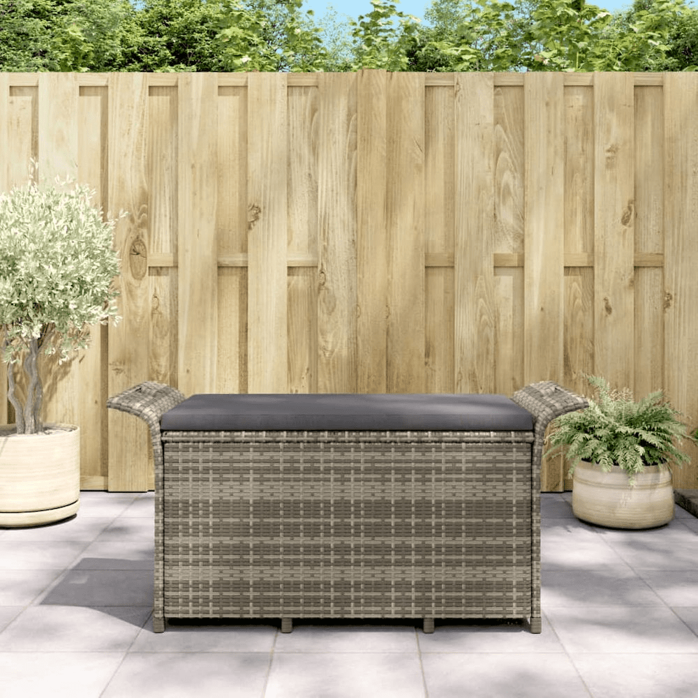Garden Bench Grey Polyethylene Rattan Medium Garden Bench - Mervyns