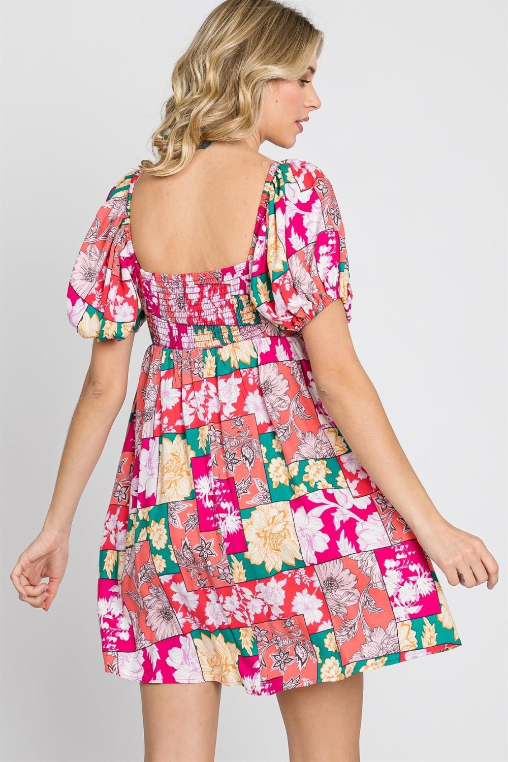 GeeGee Floral Ruff Sleeve Mini Dress - Mervyns