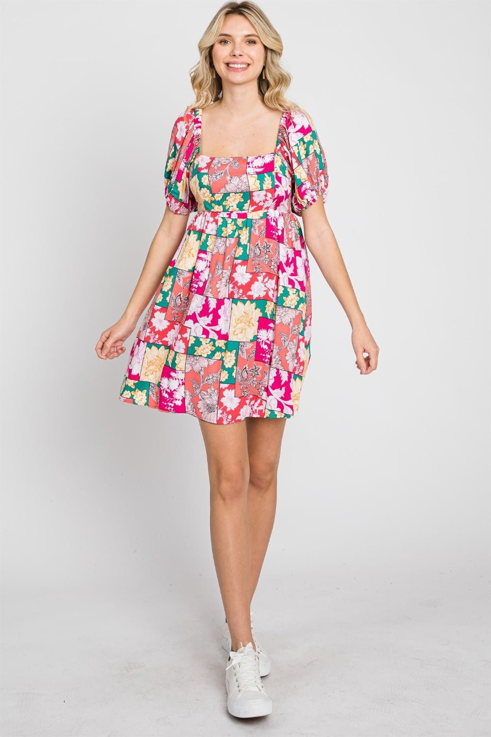 GeeGee Floral Ruff Sleeve Mini Dress - Mervyns