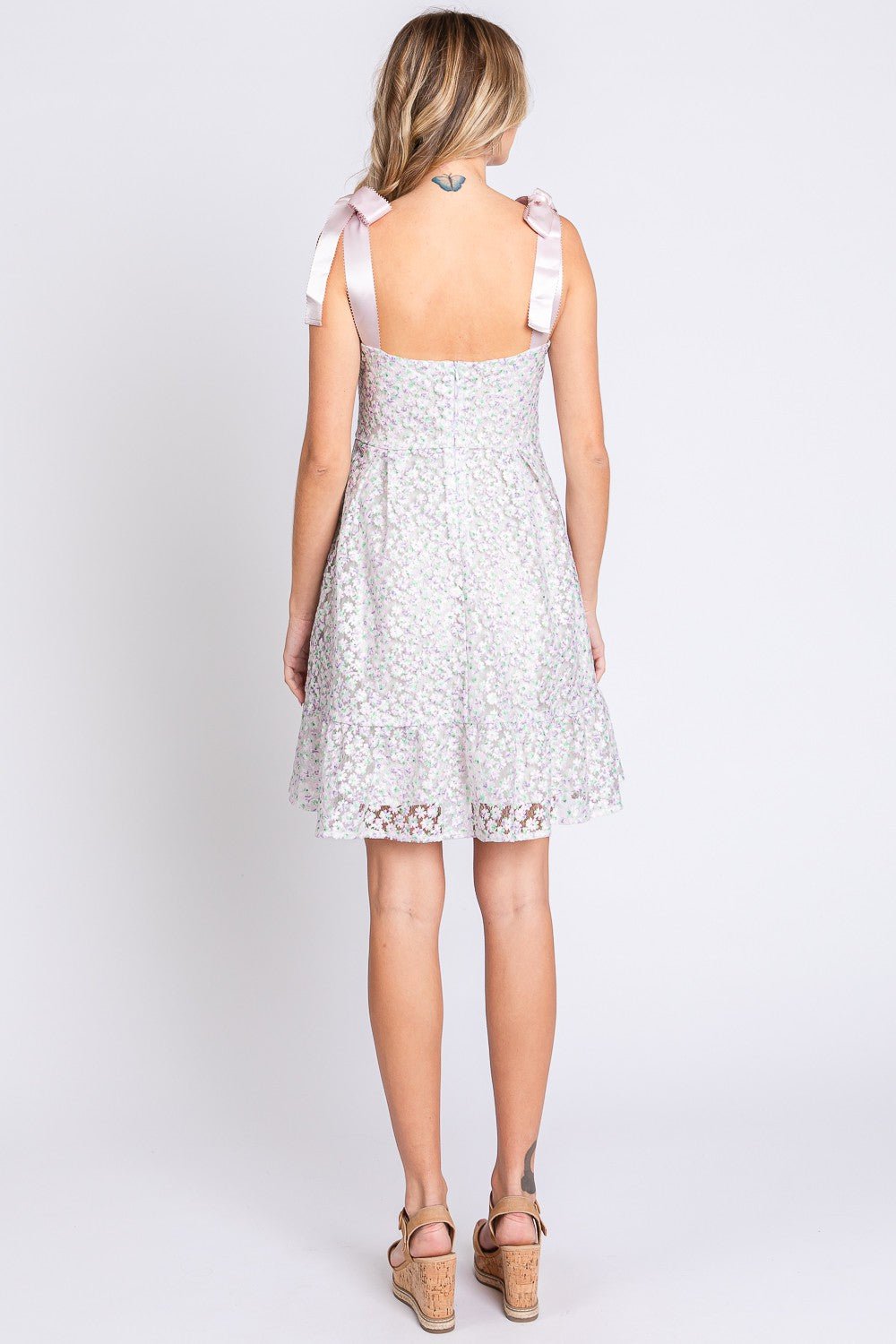 GeeGee Mesh Floral Embroidered Sleeveless Dress - Mervyns