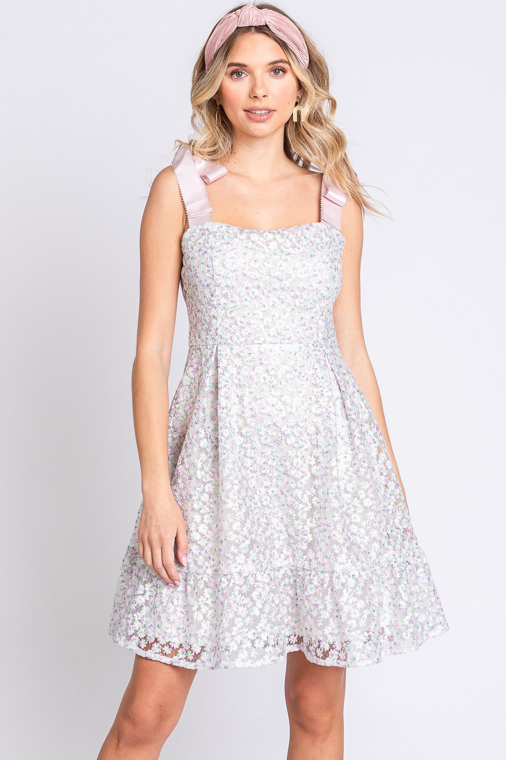 GeeGee Mesh Floral Embroidered Sleeveless Dress - Mervyns