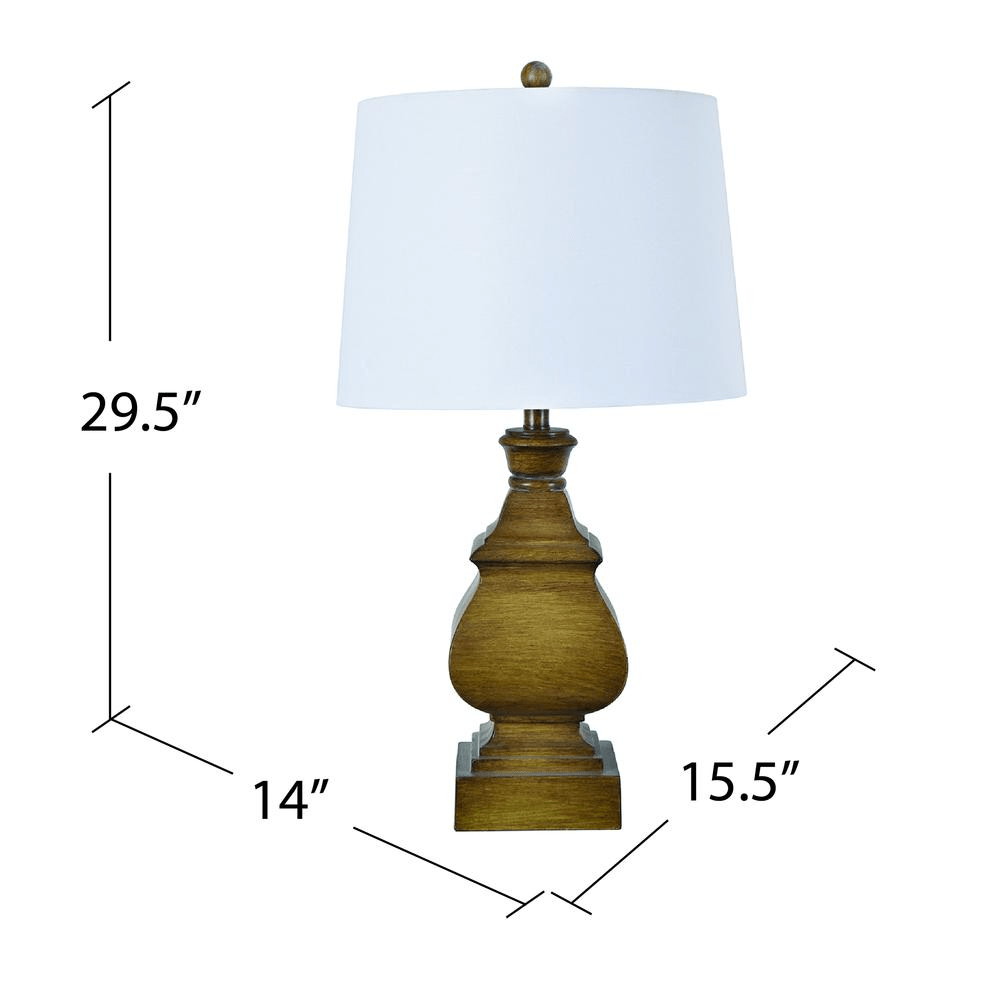 Georgia 29.5" Resin Wood Table Lamp - Mervyns