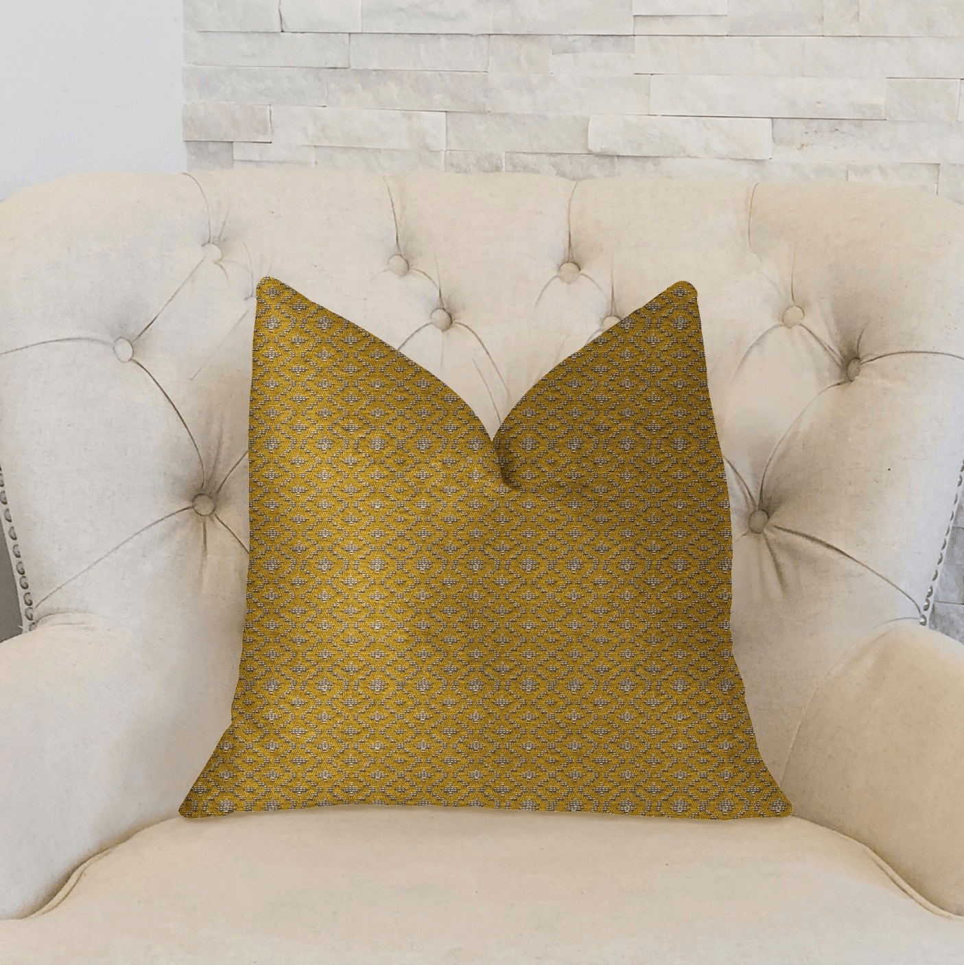 Goden Cleopatra Gold and Silver Luxury Throw Pillow - Mervyns