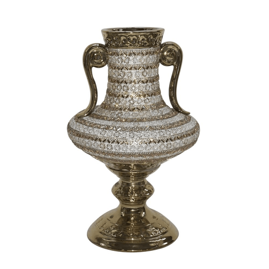 Golden Floral Vase - Mervyns