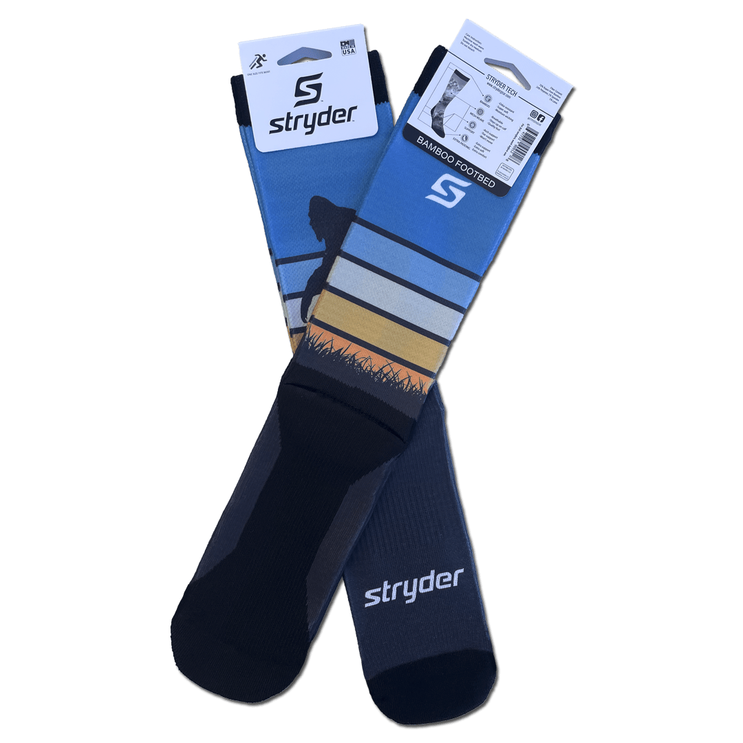 Golf Balls Blue Stripe Socks - Mervyns