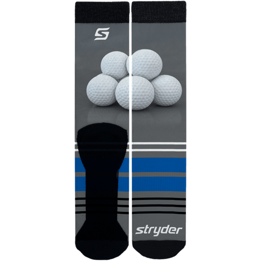 Golf Balls Blue Stripe Socks - Mervyns