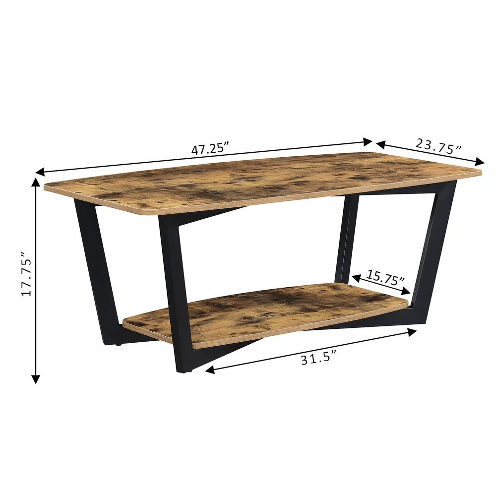 Graystone Coffee Table with Shelf - Mervyns