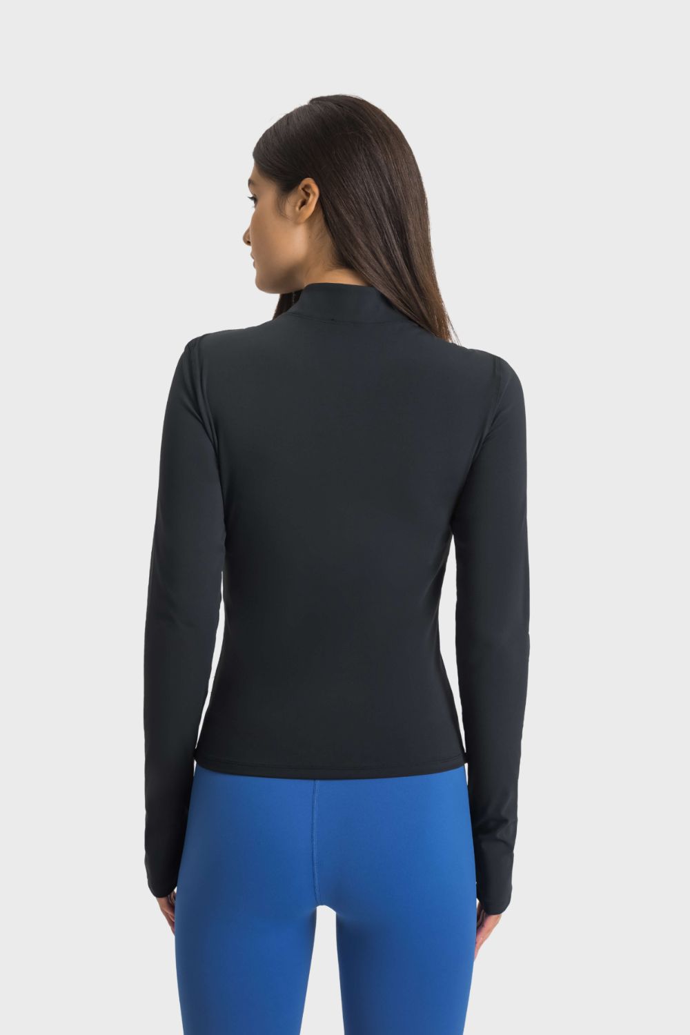 Half Zip Thumbhole Sleeve Sports Top - Mervyns