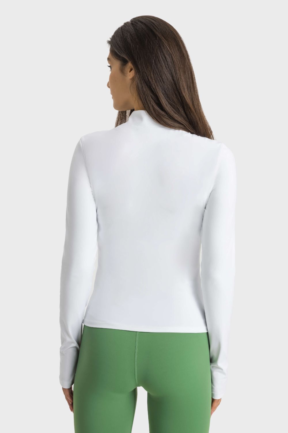 Half Zip Thumbhole Sleeve Sports Top - Mervyns