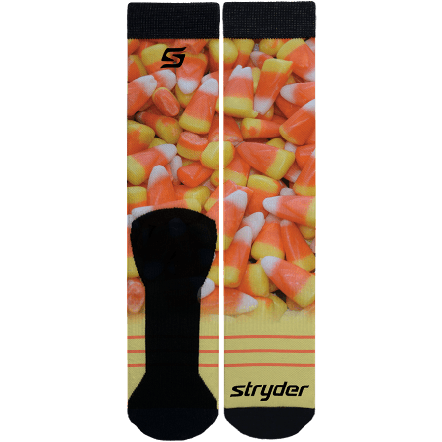 Halloween Candy Corn Orange Stripes Socks - Mervyns