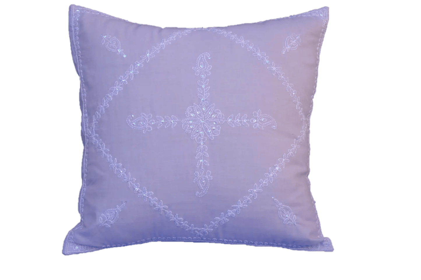 Hand Embroidered Sequins Decorative Lavender throw Pillow - Mervyns