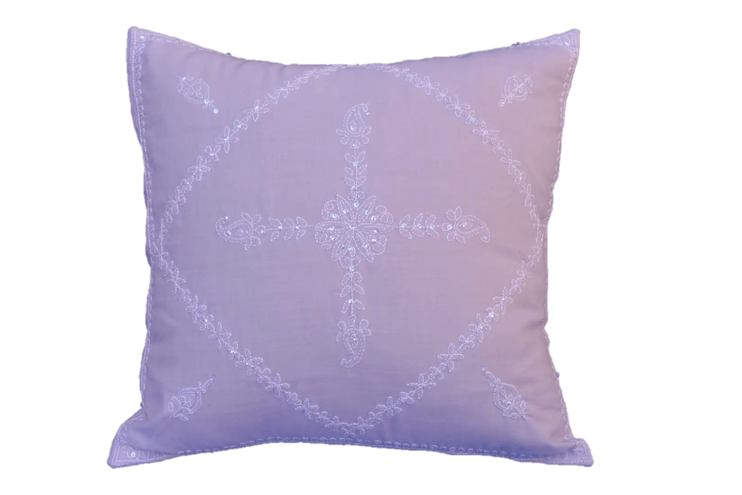 Hand Embroidered Sequins Decorative Lavender throw Pillow - Mervyns