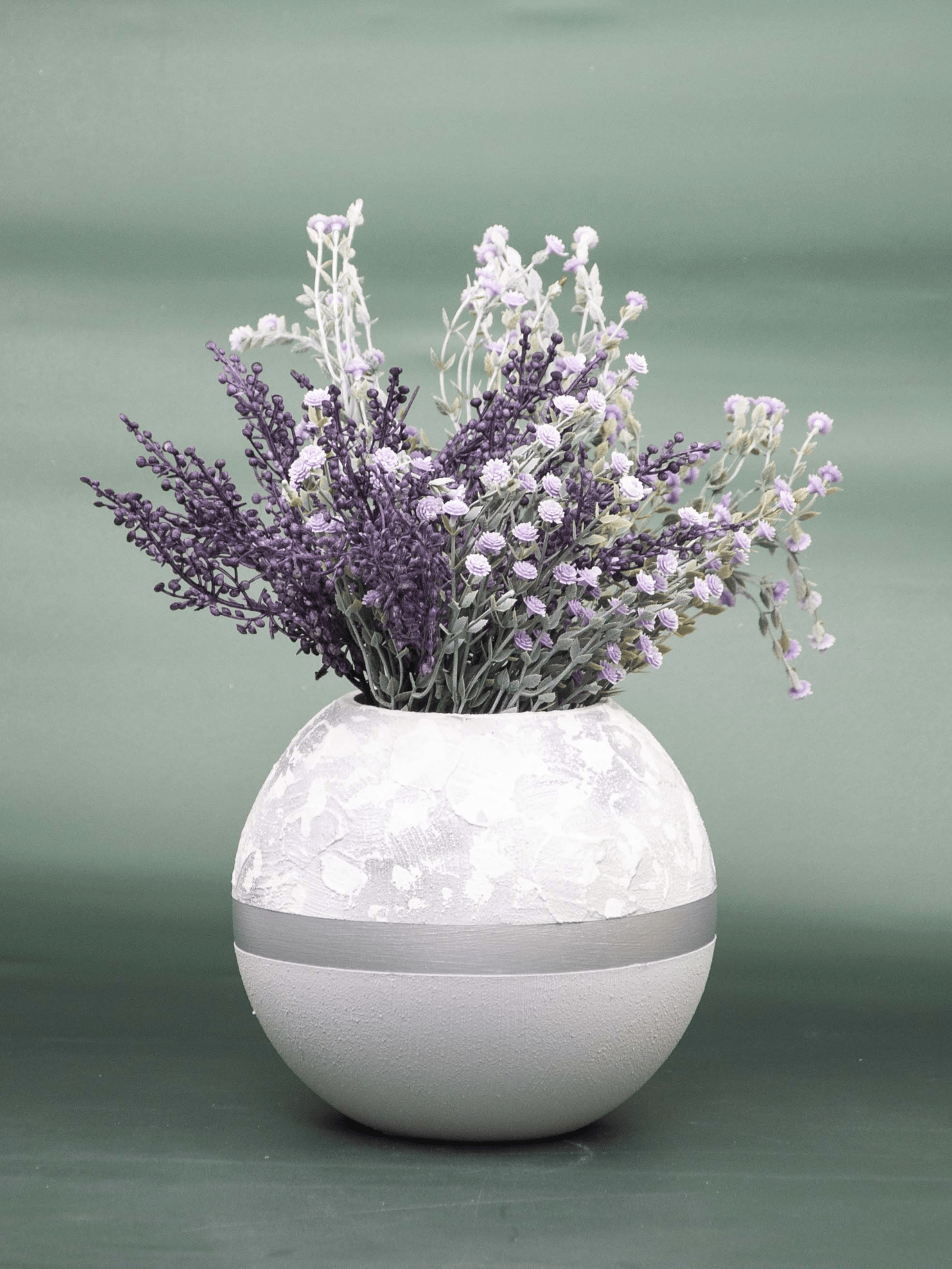 Handpainted Glass Vase for Flowers | Painted Art Glass Round Bubble Vase | Interior Design Home Room Decor | Table vase 6 in - Mervyns