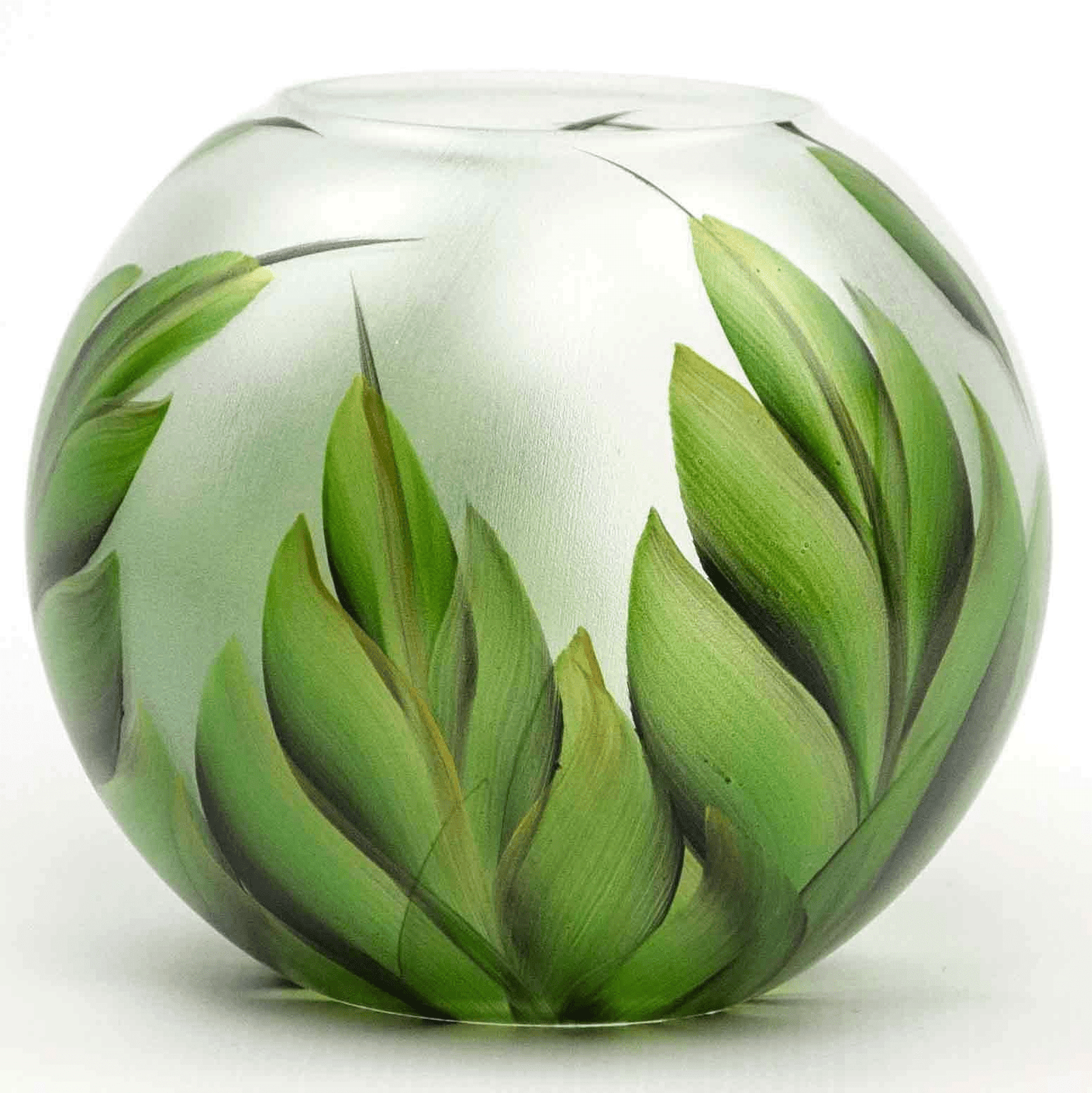 Handpainted Glass Vase for Flowers | Painted Art Glass Vase | Interior Design Home Room Decor Tropical | Table vase 6 inch - Mervyns